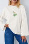 Daisy Printed Long Sleeve Body Suitable for Hijab Wear - 3