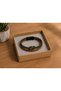 Rensaro Earthknot Khaki Orange Leather Men's Bracelet - Double Braided with Knot Detail - 2