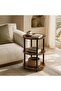 Round Coffee Table, 3 Tier Design Accent Table, Narrow Side or Bedside Stand, Industrial Vi - 2