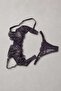 Tangali Capless Balenli̇ Brode Bra Set - Purple - 3