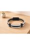 Mirello Sandblack Beige Black Leather Men's Bracelet - Three-Row Braided with Frame - 3