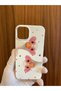 iPhone 15 Duck Printed Velvet Inside Launch Silicone Phone Case (White Case) - 5