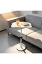 Cloud Small Coffee Table, Cute White Bear Side Table with Height Adjustable, Sofa End Table for Snac