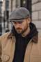 Stonewash Flat Cap Hat – Adjustable Buckle Newsboy Cap - Gray - 2