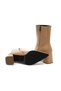 Skin-Colored Pointed Toe Ankle Women's Heeled Boots - 8
