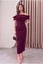 Madonna Collar Off Shoulder Detailed Evening Dress Graduation Dress