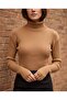 Turtleneck Knit Sweater with Finger Detail - 4