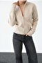 Women's Turtleneck Zippered Wool Knitwear Cardigan - 2
