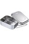 Portable Lunch Box Stainless Steel Bento Box Food Storage Container 3 Compartment with Handle for Of