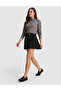 Black A-Line Woven Skirt 50331541-Vr046 - 3