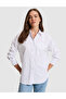 White Oversize Long Sleeve Shirt with Pocket Detail 50331534-Vr013