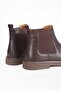 Genuine Leather Men's Chelsea Boots Elastic Thick Sole Casual Winter Cold Resistant Brown - 7