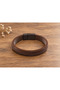 Torvelli Brownlace Brown Leather Men's Bracelet - Tone-On-Tone Braided Strip - 3