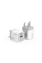 TOP CORE 55W Transparent Fast Charger Kit - Dual Port QC 3.0 & PD Wall Adapter with UK 3-Pin Plug, White
