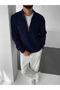 3-Pack Men's Stand Collar Long Sleeve Zippered Knit Sweater - 2