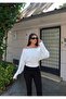 Women's Madonna Collar Waist-Fitted Gathered Long Sleeve Blouse - 6