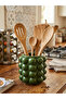 Bubble Countertop Upright Spoon Holder Organizer Leaf Green