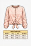Buttoned Shirt with Tieable Skirt, Elastic Waist and Sleeves - 3