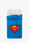 Superman Logo Single Wellsoft Blanket - Blue - 3