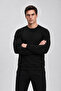Men's Seasonal Regular Fit Black Collar Basic Sweater - 3