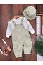 "Let's Go Camping" Hat and Salopet 3-Piece Set for Baby Boy
