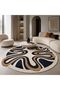 Eta Wavy Round Modern Woven Base Decorative Carpet Eta4201 - 2