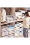 Stackable Drawer Storage Organizer, 5 Pack Plastic Cabinet Boxes, Foldable Closet Wardrobe Basket, L - 2