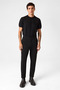 Regular Fit Diagonel Black Jogger Pants - 2