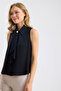 Ruffled Stone Buttoned Georgette Shirt - 2