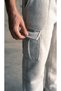 Men's Warm Three-Thread Cargo Pocket Sweatpants with Inner Pockets - 4