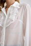Lace Ruffled Transparent Georgette Shirt - 4