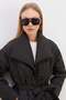 Waterway Patterned Belted Quilted Coat - 6