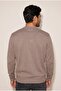 Men's Brown 6207 0 Collar 30/3 Slk Sweatshirt - 3