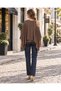 Women's Brown 95% Viscose 2-Piece Boat Neck Sleeve Draped Cape Blouse - 6