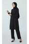 Women's Middle-Aged and Older Women's Tunic with Stone Front, Six-Stripe Pants with Sewn Front Pockets, Elastic Waist, Two-Piece Set