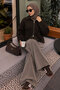 Laren Double Zipper Knitwear Cardigan Tsd260283 Bitter Brown - 4