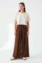 Elastic Waist Sweatpants 3366 - Brown - 2