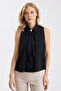 Ruffled Stone Buttoned Georgette Shirt