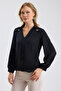 V-Neck Logoed Georgette Shirt - 2