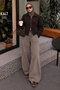 Laren Double Zipper Knitwear Cardigan Tsd260283 Bitter Brown - 3