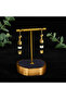 Dubai 14 K Gold Plated Unisex Wedding Long Drop Earrings Indian Style Copper Alloy Jewelry Wholesale - 5