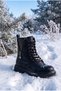 Non-Slip Lightweight Waterproof Sole Star and Stone Detail Short Zippered Girls' Winter Boots - 6