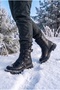 Non-Slip Lightweight Waterproof Sole Belt Detail Short Zippered Girls Boys Winter Boots - 3