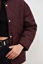 Waterway Patterned Quilted Snap Button Coat - 5