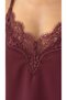Women's Cherry Claret Red Colored Lace Detailed Adjustable Ring Strap Sandy Blouse - 3
