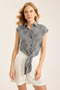 Sleeveless Shirt with Elastic Back