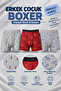 Boys' Boxer 3 Pieces Mixed Color and Patterned Cotton Flexible Waist Comfortable Children's Boxer Underwear - 2