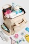 Premium Leather Mother Baby Care Bag Cream - 6
