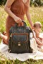 Premium Leather Mother Baby Care Bag Green - 2