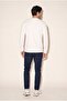 Men's Ecru 6210 0 Collar Basic Waffle Sweatshirt - 3